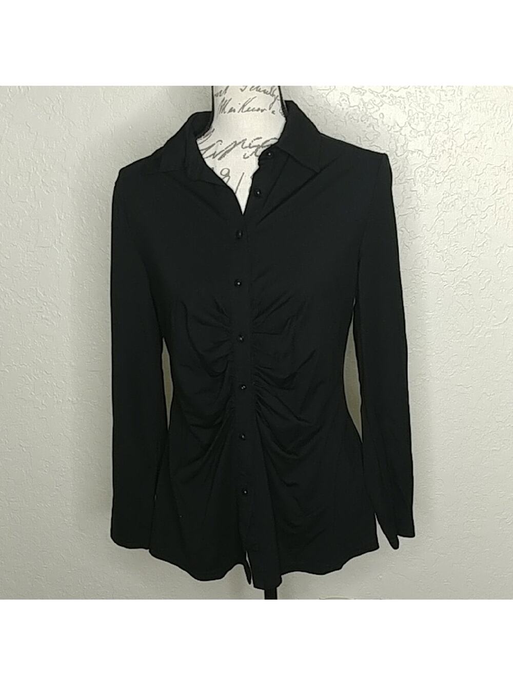 Mliyasan Button Front Shirt Black Size XL